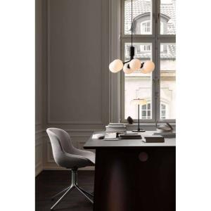 Nuura závesné svietidlo Apiales 6, Ø 50 cm, čierne/opálové