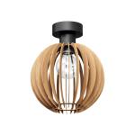 Stropné svietidlo Clay, Ø 23 cm, brezová preglejka, E27