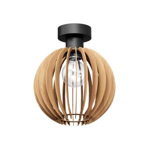 Stropné svietidlo Clay, Ø 23 cm, brezová preglejka, E27