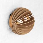 Nástenné svetlo Clay, Ø 23 cm, brezová preglejka, zapustené, E27