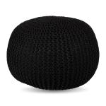 Pletená taburetka RD51822, čierna