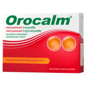 OROCALM Med a pomaranč 3 mg tvrdé pastilky 20 ks pastilky
