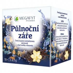 MEGAFYT Polnočná žiara čierny čaj s chuťou vanilky a karamelu porciovaný 20 g