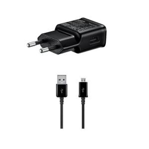 Nabíjačka Samsung EP-TA200EWE 15W + MicroUSB nabíjací kábel 1.5m Čierna (Bulk)