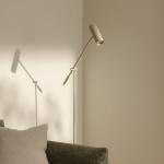 Globen Lighting stojacia lampa Hubble Read, béžová, kovová