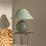 Globen Lighting stolová lampa IRIS, zelená, výška 45 cm