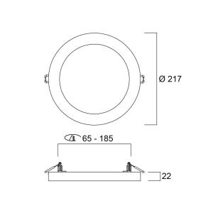 stropné LED svetlo START 5v1, biele, Ø 22 cm, CCT, stmievateľné