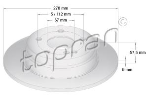 TOPRAN Brzdový kotúč 401 905