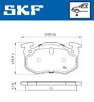 SKF Sada brzdových platničiek kotúčovej brzdy VKBP 80387 E