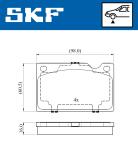SKF Sada brzdových platničiek kotúčovej brzdy VKBP 80388