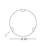 Kolarz nástenné svetlo Nonna, Ø 40 cm, jeleň zlatá farba, sklo
