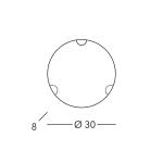 Kolarz nástenné svetlo Nonna, Ø 30 cm, kvetina zlatá, sklo