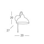 Kolarz nástenné svetlo Nonna Ø 20 cm, kvetina zlatá, okraj hladký