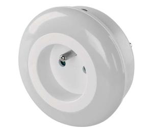 LED Nočné svetlo s čidlom a zásuvkou LED/0,3W/230V P3320