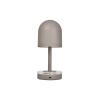 AYTM Akumulátorová lampa Luceo, taupe, kov, 24 cm, stmievateľné, IP44