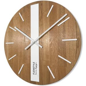 Drevené nástenné hodiny Dub Classic 50cm Flexistyle z250