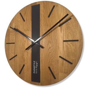 Drevené nástenné hodiny Oak Classic 50cm Flexistyle z250