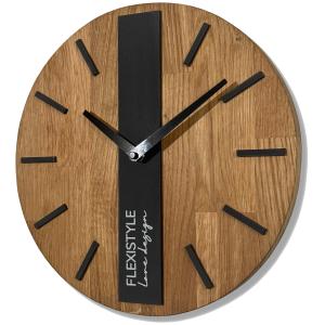 Drevené nástenné hodiny Oak Classic 30cm Flexistyle z250