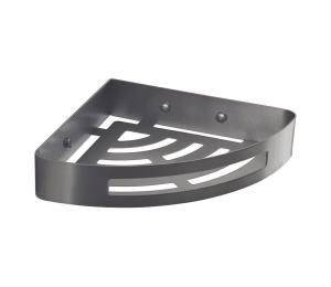 Gedy - Rohová polica do sprchy SMART 21x4,5 cm metalická sivá 247981