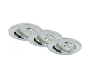 Briloner 7296-039 - SADA 3x LED kúpeľňových podhľadových svietidiel 1xLED/6,5W/230V IP23 7296-039