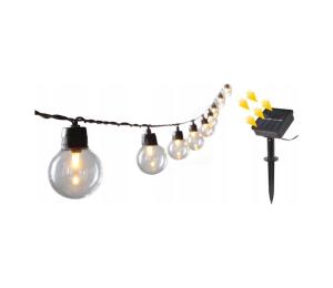 SmartLED LED solárna dekoratívna svetelná reťaz 30× LED, 8 funkcií, 500 mAh, 10,6 m, IP67, teplá biela 4563