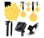 SmartLED LED solárny dekoračný reťazec 50xLED/8 funkcií 500 mAh 9,5 m IP67 teplá biela 4566