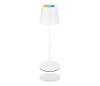 Briloner 7517016 - LED RGB stmievateľná stolová lampa CILANO 3W/5V IP44 2000 mAh biela 7517016
