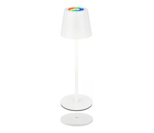 Briloner 7517016 - LED RGB stmievateľná stolová lampa CILANO 3W/5V IP44 2000 mAh biela 7517016