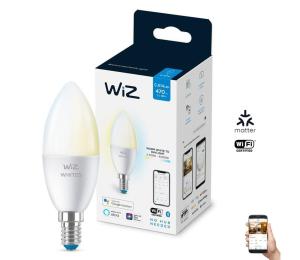LED Stmievateľná žiarovka C37 E14/4,9W/230V 2700-6500K CRI 90 Wi-Fi - WiZ 8718699787073