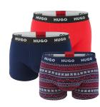 HUGO - boxerky 3PACK cotton stretch dark color / modern nordic design