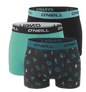 O`NEILL - boxerky 3PACK cotton stretch frozen water & black tones
