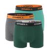 O`NEILL - boxerky 3PACK cotton stretch island breeze & surf orange tones
