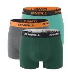 O`NEILL - boxerky 3PACK cotton stretch island breeze & surf orange tones