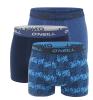 O`NEILL - boxerky 3PACK cotton stretch grafitti wave cult & denim blue tones