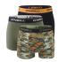 O`NEILL - boxerky 3PACK cotton stretch camo olive & black tones