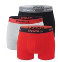 O`NEILL - boxerky 3PACK cotton stretch bittersweet & black tones