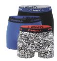 O`NEILL - boxerky 3PACK cotton stretch active blue & outer space tones