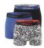 O`NEILL - boxerky 3PACK cotton stretch active blue & outer space tones