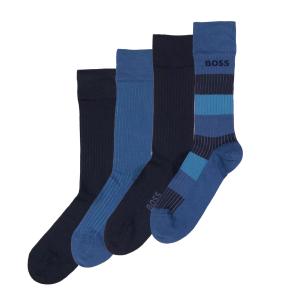 BOSS - ponožky 4PACK exclusive BOSS navy v darčekovom balení