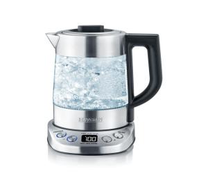 Severin WK 3473 - Rýchlovarná kanvica s filtrom 1 l, 2200 W / 230 V, nerezová oceľ/sklo WK 3473