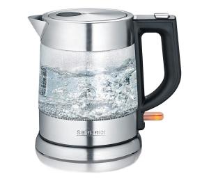 Severin WK 3468 - Rýchlovarná kanvica 1 l 2200W/230V nerezová oceľ/sklo WK 3468
