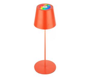 Briloner 7510012-LED RGB Stmievateľná stolná lampa CALIDA 2,5W/5V IP44 1200mAh oranžová 7510012