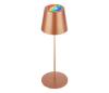 Briloner 7510013-LED RGB stmievateľná stolová lampa CALIDA 2,5W/5V IP44 1200mAh bronzová 7510013