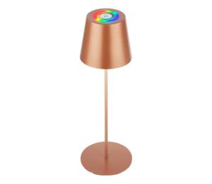 Briloner 7510013-LED RGB stmievateľná stolová lampa CALIDA 2,5W/5V IP44 1200mAh bronzová 7510013