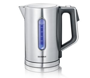 Severin WK 3418 - Rýchlovarná kanvica 1,7 l 3000W/230V nerez/čierna WK 3418