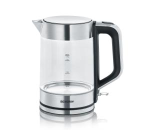 Severin WK 3420 - Rýchlovarná kanvica 1,7 l 2200W/230V nerez/sklo WK 3420