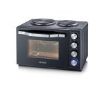 Severin TO 2074 - horkovzdušná rúra s grilom a varnými platničkami 2500W/230V 30 l čierna TO 2074