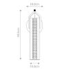 LED nástenné svetlo ESPADA, leštený chróm, Ø 16 cm, kov IP44