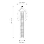 LED nástenné svetlo ESPADA, leštený chróm, Ø 16 cm, kov IP44