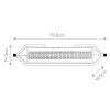 LED nástenné svetlo ESPADA, leštený chróm Šírka 70 cm Kov IP44